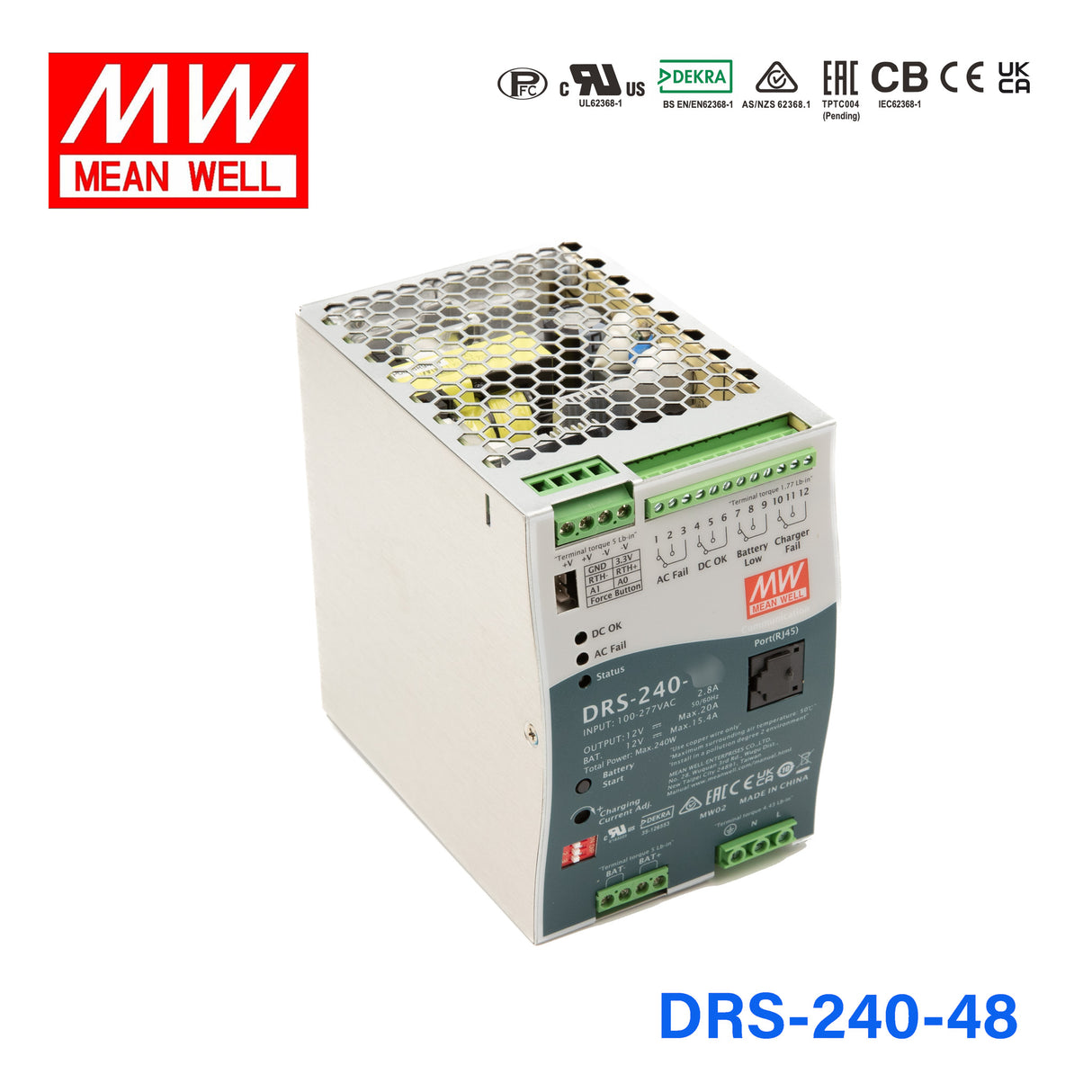 Mean Well DRS-240-48 All-In-One Intelligent Security Power 240W