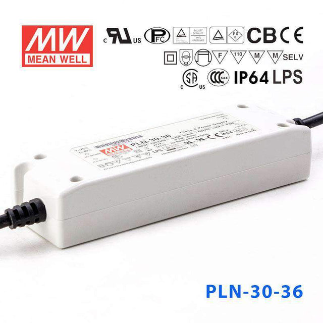 Mean Well PLN-30-36 Power Supply 30W 36V - IP64