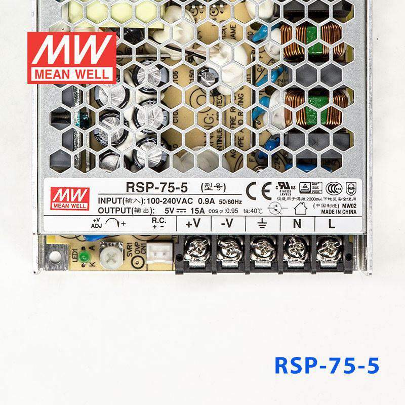 Mean Well RSP-75-5 Power Supply 75W 5V - PHOTO 2