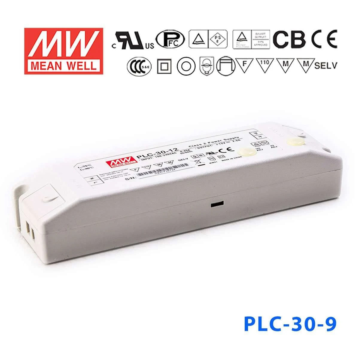 Mean Well PLC-30-9 Power Supply 30W 9V - PFC