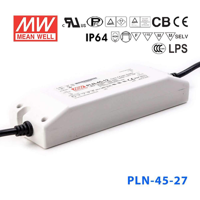 Mean Well PLN-45-27 Power Supply 45W 27V - IP64