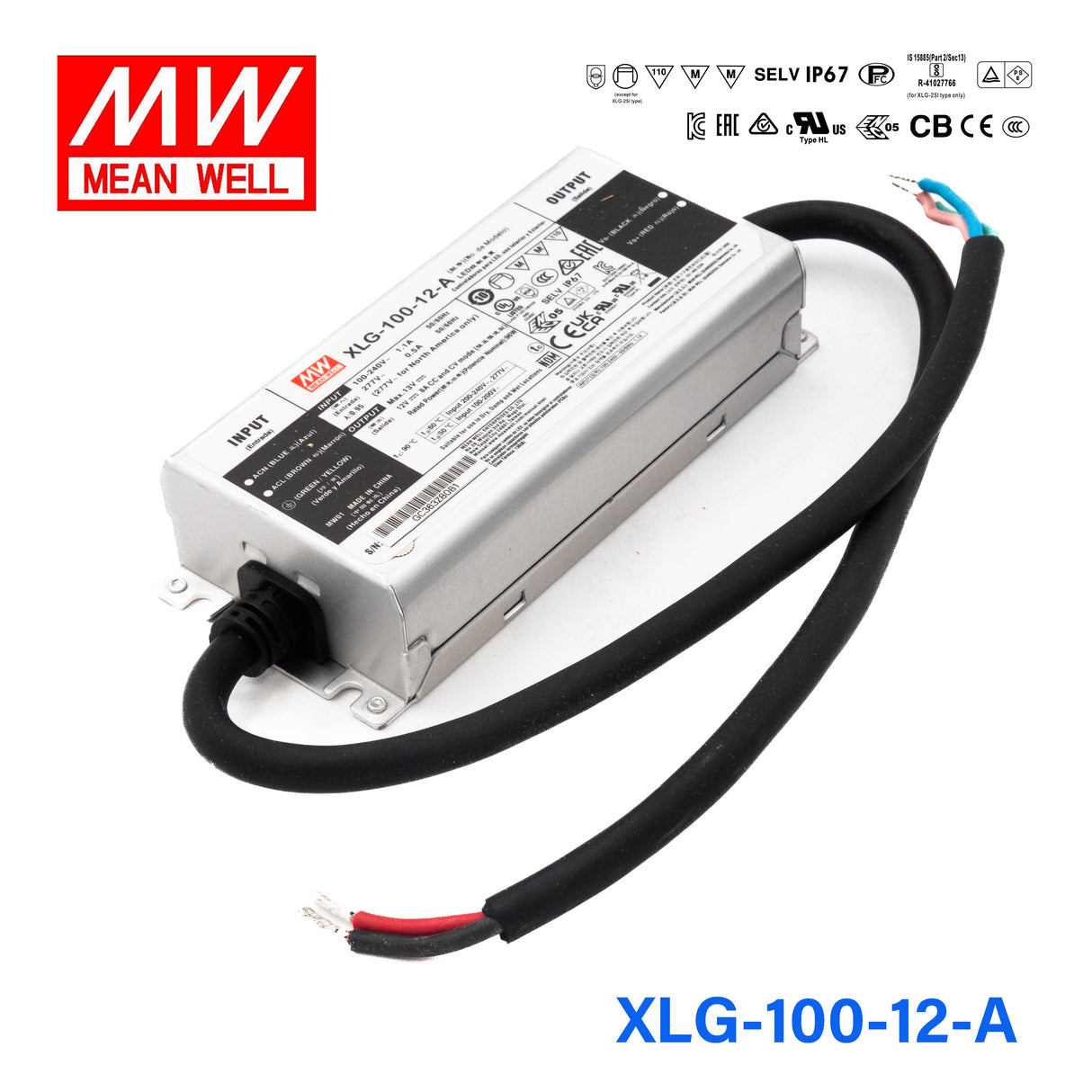 Mean Well XLG-100-12-A Power Supply 100W 12V - Adjustable