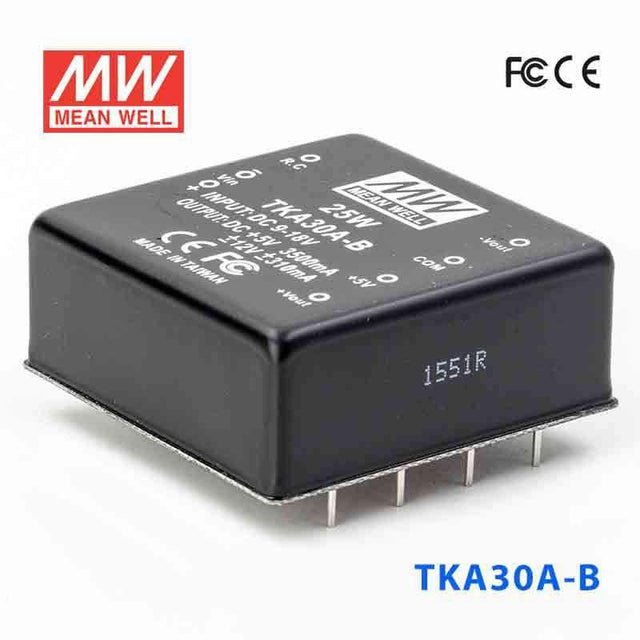 Mean Well TKA30A-B DC-DC Converter - 25W - 9~18V in 5V out