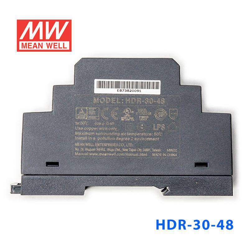 Mean Well HDR-30-48 Ultra Slim Step Shape Power Supply 30W 48V - DIN Rail - PHOTO 2