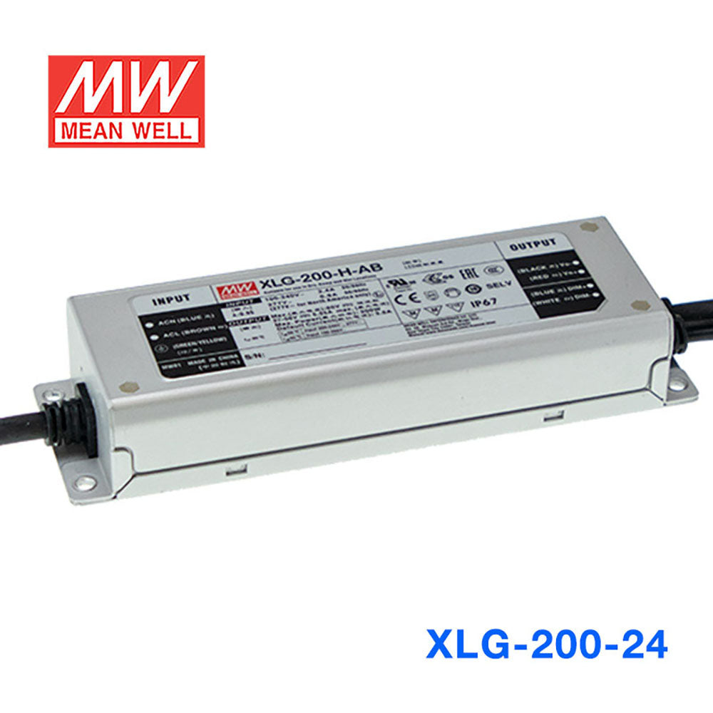 Mean Well XLG-200-24-AB Power Supply 200W 24V - Adjustable and Dimmable