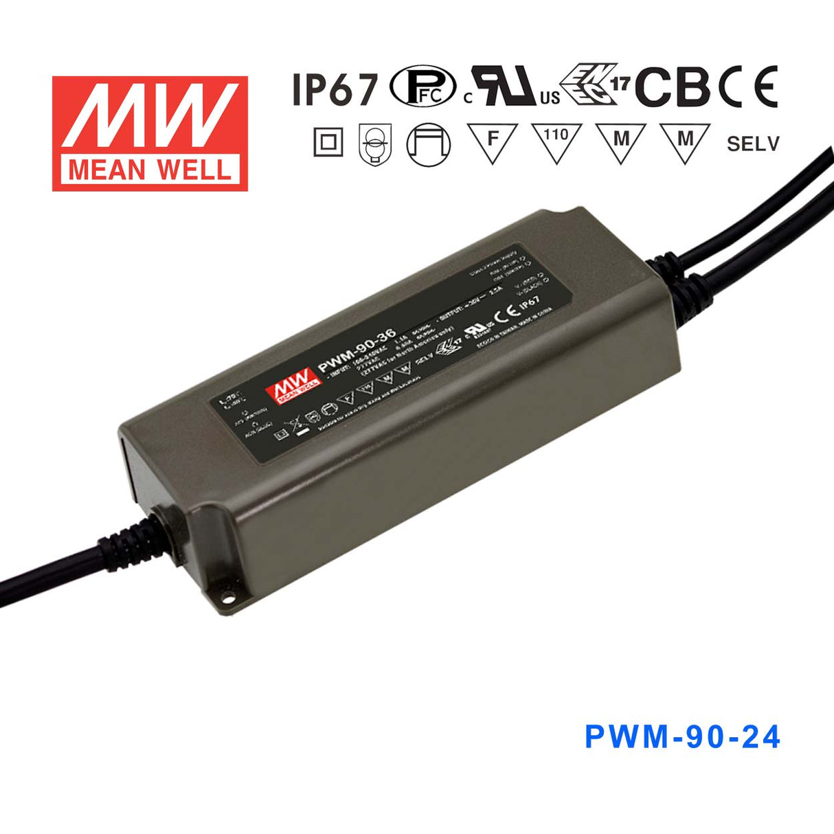 Mean Well PWM-90-24DA Power Supply 90W 24V - DALI
