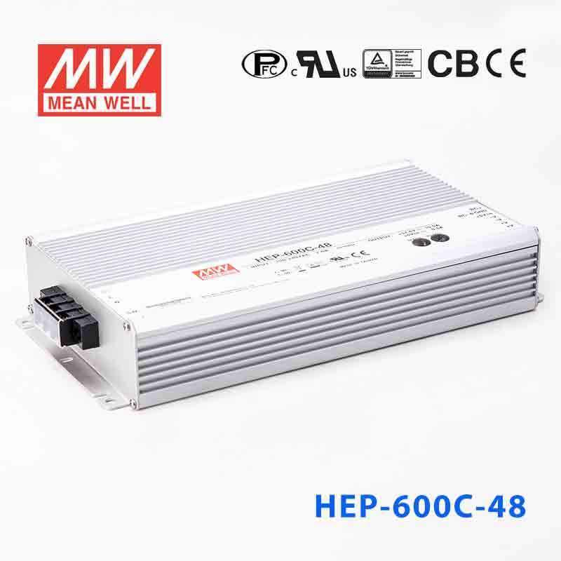 Mean Well HEP-600C-48 Battery Chargers 600W 57.6V 10.5A - 3 Stage W/PFC